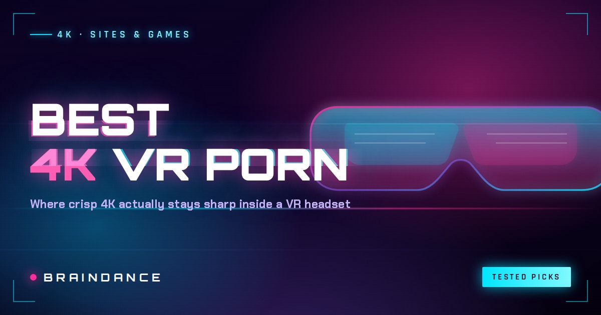 Best 4K VR porn — neon cyberpunk cover with a VR headset