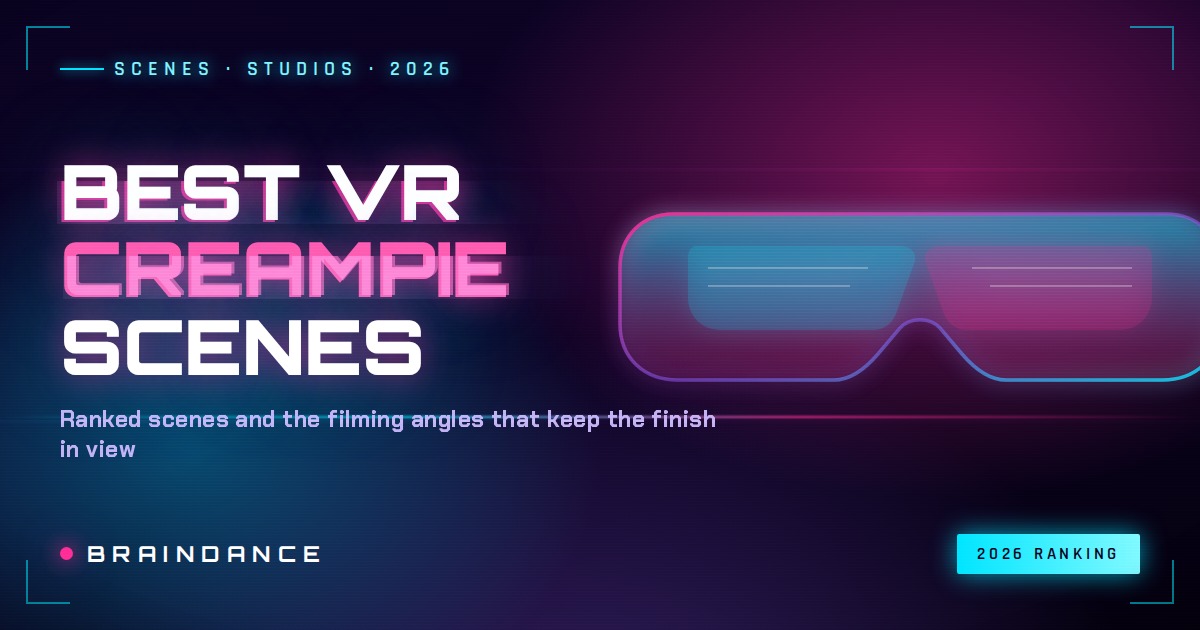 Best VR creampie scenes — neon cyberpunk cover with a VR headset